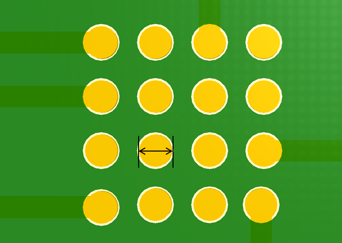 Minimum width of BGA pads