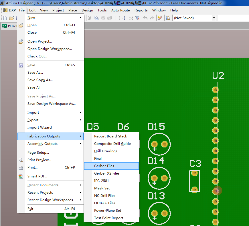 generate gerber files in altium designer 16