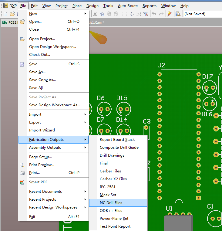 how to convert altium designer pcb file to nc file